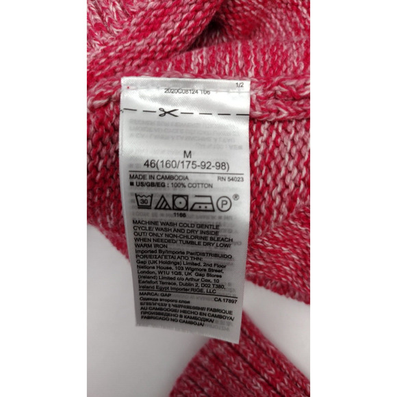 Gap Womens Sweater M Rosetta Knit Ribbed Hem Cuffs V Neck Long Sleeve Pullover - Picture 6 of 9